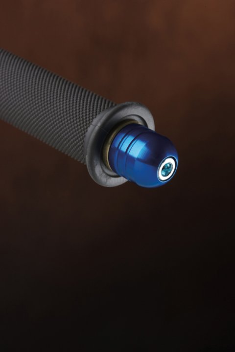 Renthal End Plugs E188 Handlebar Ends, Plugs, Aluminum, Blue Anodized, 7/8 in., 1 1/8 in., Pair