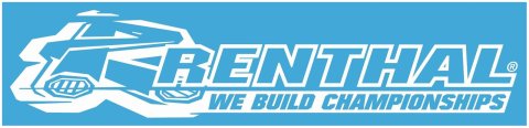 Renthal Van Decals U-702-00-030 Decals, Vinyl, White, Logo, 6.5 in. Width, 30.0 in. Length, Pair