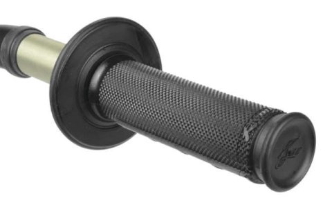 Renthal Ultra Tacky Half Waffle MX Grips G197 Grips, Tacky, Dual Compound, Rubber, Black, Twist Throttle Compatible, 7/8 in. Bar Diameter, Pair