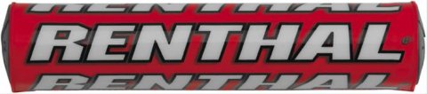 Renthal Mini SX Bar Pads P225 Handlebar Pad, Crossbar, SX, Foam, Vinyl Cover, Red, Logo, 8.50 in. Length, Each