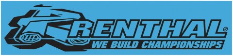 Renthal Van Decals U-702-05-030 Decals, Vinyl, Black, Logo, 6.5 in. Width, 30.0 in. Length, Pair