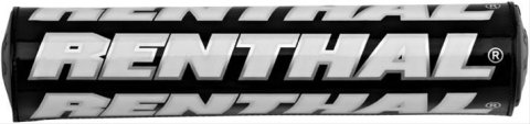 Renthal SX Bar Pads P213 Handlebar Pad, Crossbar, SX, Foam, Vinyl Cover, Black, Logo, 10 in. Length, Each