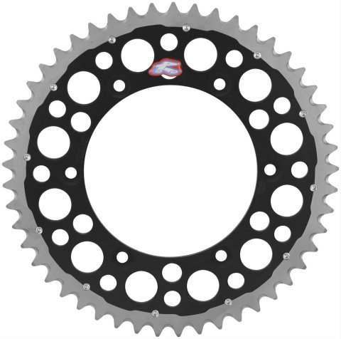 Renthal Twinring Sprockets 1540-520-50GPBK Sprocket, Rear, Aluminum/Steel, Black Anodized, 50-Tooth, 520 Chain Size, for use on Honda®, Each