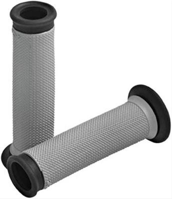 Renthal Road Dual Compound Grips G174 Grips, Race Full Diamond, Rubber, Gray/Black, Twist Throttle Compatible, 7/8 in. Bar Diameter, Pair
