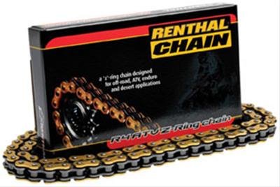 Renthal R4 ATV Z-Ring Drive Chains C307 Chain, Z-Ring, 520 Size, 110-Links, 8,093 lbs./in. Tensile Strength, Gold/Black, Each