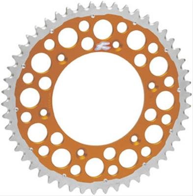Renthal Twinring Sprockets 2240-520-48GPOR Sprocket, Rear, Aluminum/Steel, Orange Anodized, 48-Tooth, 520 Chain Size, Husaberg, KTM, Each