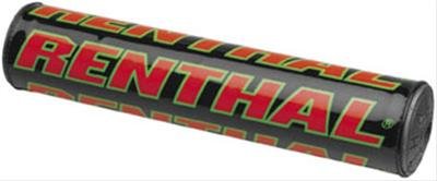 Renthal SX Bar Pads P272 Handlebar Pad, Crossbar, SX, Foam, Vinyl Cover, Black, Green, Red, Logo, 10 in. Length, Each