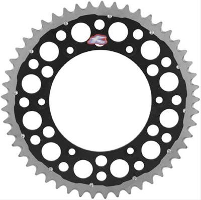 Renthal Twinring Sprockets 1540-520-48GPBK Sprocket, Rear, Aluminum/Steel, Black Anodized, 48-Tooth, 520 Chain Size, for use on Honda®, Each
