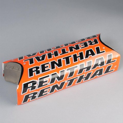 Renthal Fatbar Pads P276 Handlebar Pad, Fatbar, Foam, Orange Vinyl Cover, Logo, 1 1/8 in. Bar Size, Each