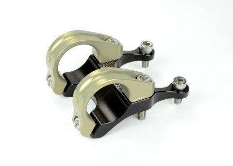 Renthal Handlebar Mounts STM107-BKAG Integra II Stem. 45 mm. x 0 mm. - Aluminum Gold/Black