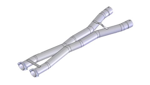 Corsa XO-Pipes for 2012-2013 CORVETTE - 14331 Exhaust X-Pipe, Stainless Steel, Natural, 3.00 in. Diameter, Chevy, 6.2L, 7.0L, Manual, Each