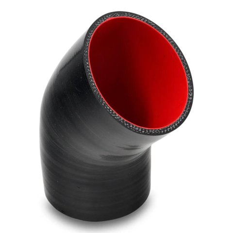 Pacific Performance Engineering Silicone Tubing Couplers 515353545 Hose, 45 Degree Elbow, Black, 3.500 in. Inlet/Outlet Diameter, 5.0 in. Length, Each
