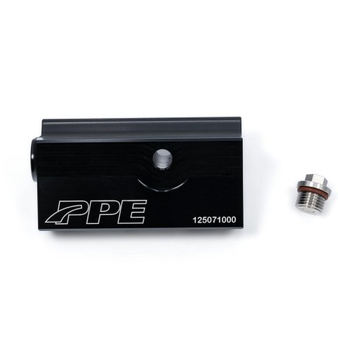 Pacific Performance Engineering Transmission Fluid Bypass Valves for 2015-2018 SIERRA 1500, SILVERADO 1500 - 125071000 Automatic Cooler Kits, Performance, Thermal Valve, Aluminum, Black, Magnetic Service Plug, with O-ring, Each