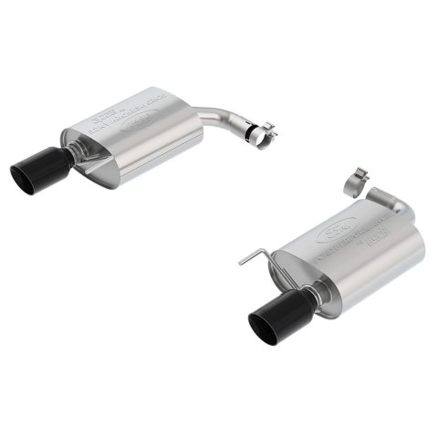 Ford Performance Parts 2015-19 Mustang EcoBoost Touring Exhaust Systems M-5230-M4TBA System, Axle-Back, 304 Stainless Steel, Two Mufflers, Split Rear Exit, Dual 4 in. Black Chrome Tips, Ford, Mustang, 2.3L EcoBoost, Kit
