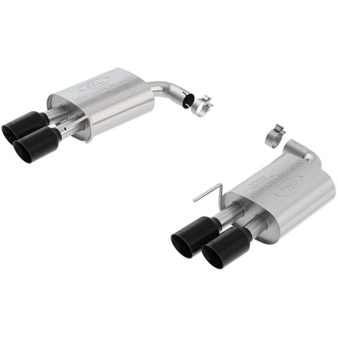 Ford Performance Parts 2018-19 Mustang GT Touring Exhaust Systems M-5230-M8TBA System, Axle-Back, 304 Stainless Steel, Two Mufflers, Split Rear Exit, Quad 4 in. Black Chrome Tips, Ford, Mustang, 5.0L, Kit