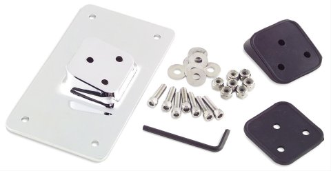 Biker's Choice Custom License Plate Brackets 490002 Bracket, Aluminum, Chrome Plated, Harley-Davidson®, Each