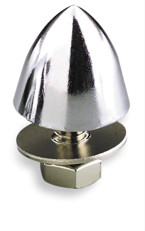 Biker's Choice Bullet Krommets 492448 Bolt Dress-Up Caps, Krommets, Aluminum, Chrome, Set of 10