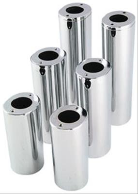 Biker's Choice Fork Tube Covers 494047 Covers, Bolt-on, Steel, Chrome, Harley-Davidson®, Pair