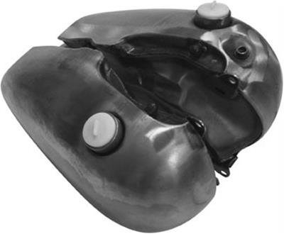 Biker's Choice Flatside Gas Tanks 488807 Fuel Tank, Flatside, 5.0 Gallons Capacity, Steel, Natural, Harley-Davidson®, Each