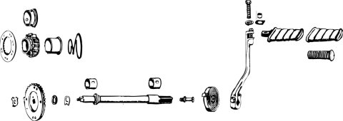 Biker's Choice Kickstand Components 490612 KICKSTART ARM