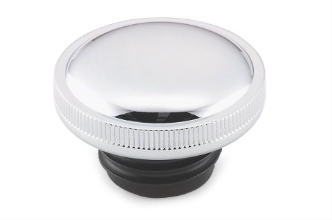 Biker's Choice Screw-In Vented Gas Caps 490437 Fuel Tank Cap, Screw-In, Vented, Steel, Chrome, Right Side, Harley-Davidson®, Each