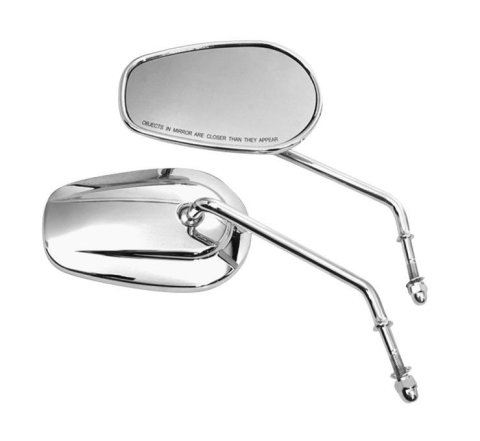 Biker's Choice Tapered Mirrors 482006 Side View Mirror TAPERED LONG STEM MIRRORS CHR CHR