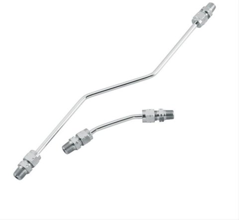 Biker's Choice Rocker Box Oil Line Sets 492651 Lines, Chrome Fittings, Harley-Davidson®, Kit