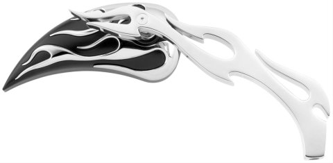 Biker's Choice Mirrors 490548 Mirrors, Side View, Custom, Teardrop, Convex, Manual, Black/Chrome Housing, Harley-Davidson®, Pair