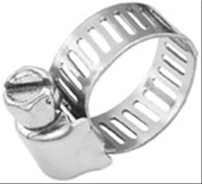 Biker's Choice Mini Clamps 603518 Hose Clamps, Mini, Worm Gear Style, Stainless, Natural, 0.219 in. To 0.625 in. Hose Diameter, Set of 10
