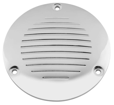 Biker's Choice Transmission Case Covers 490826 Cover CHR GROOVED 3 HOLE DERBY CVR CHR