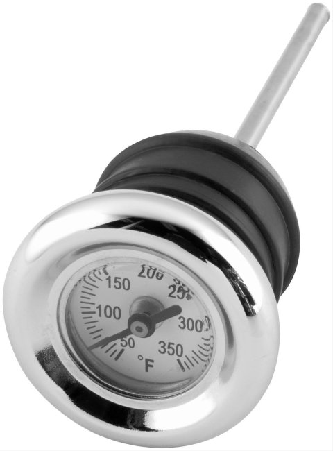 Biker's Choice Oil Tank Dipsticks with Gauge 490568 Powersports Dipstick, Plastic, Chrome, Push-In, Analog, 2 1/2 in., Harley-Davidson®, Each
