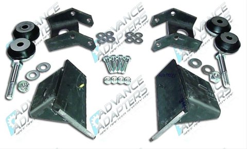 Advance Adapters Engine Swap Motor Mounts for 1997-2006 WRANGLER - 713094 Mounts, Swap, Complete Mount, Weld-In, Steel, Rubber Bushings, Jeep, 5.2L Magnum, 5.9L Magnum, Kit