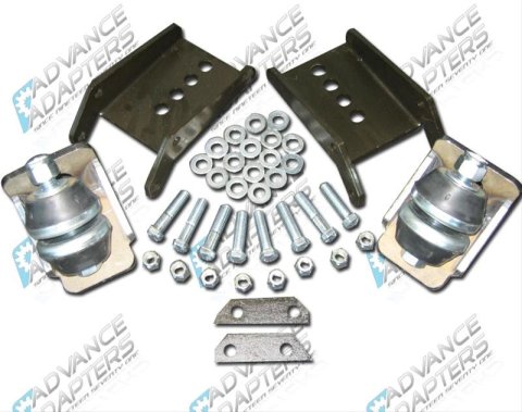 Advance Adapters Engine Swap Motor Mounts for 1987-1995 WRANGLER - 713095 Mounts, Swap, Complete Mount, Weld-In, Jeep, YJ/CJ, to Dodge, 318, 360, Pair