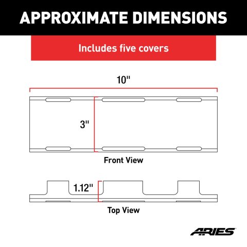 ARIES Automotive Light Covers 1501279 Cover, 50" Double Row LED, Aries 1501278