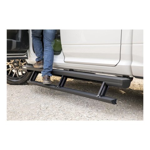Aries Automotive ActionTrac Powered Running Boards 3047960 Power Boards, ActionTrac, Aluminum, Black Powdercoated, for Nissan, Crew Cab, Pair