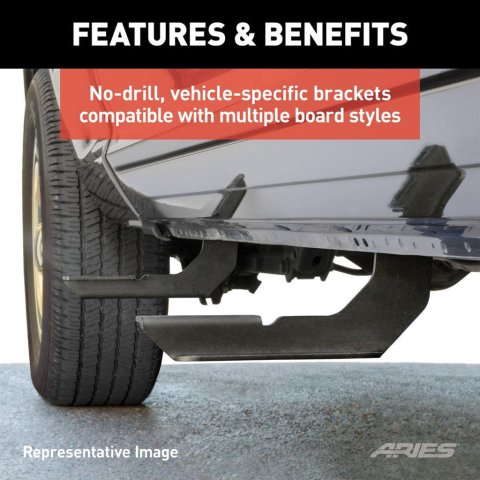 Aries Automotive VersaTrac Mounting Brackets 2055105 Truck Step Installation Kits, Versatrac Brackets, Chevy, GMC, Kit