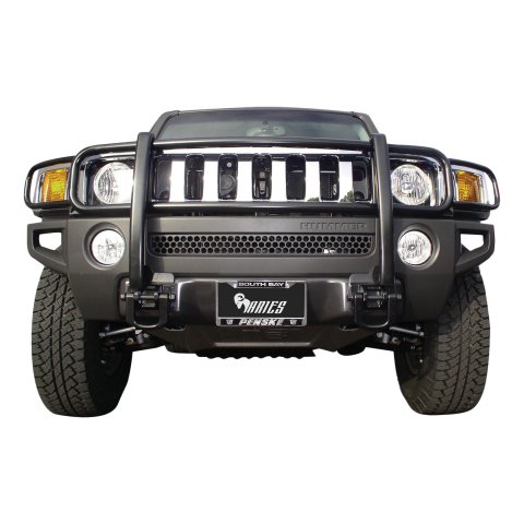 Aries Automotive Grille Guards for 2006-2010 H3, 2009-2010 H3T - 4078 Guard, Brush Guard, Steel, Black Powdercoated, Hummer, Each