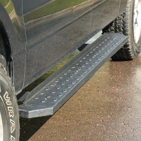 Aries Automotive RidgeStep Running Boards for 1999-2016 F-350 SUPER DUTY, F-250 1999 - 2055522 Boards, Carbon Steel, Black Powdercoated, Textured, 6 1/2 in. Boards, 53.00 in. Length, Ford, Pair
