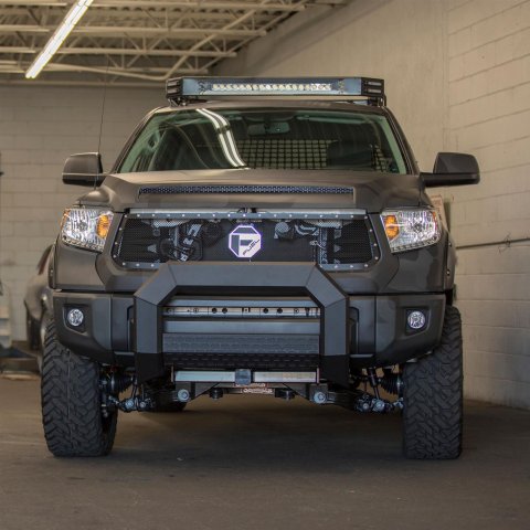 Aries Automotive AdvantEDGE 5.5 in. Bull Bars for 2007-2021 TUNDRA - 2162000 Grille Guard, Bar, in., 1-Piece, Aluminum, Black Powdercoated, Toyota, Each