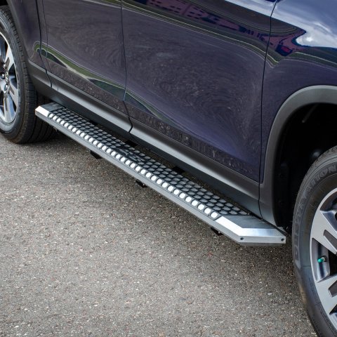 Aries Automotive AdvantEDGE 5.5 in. Side Bars for 2017-2018 RIDGELINE - 2555030 Step Bars, Diameter, Aluminum, Chrome Powdercoated, Pair