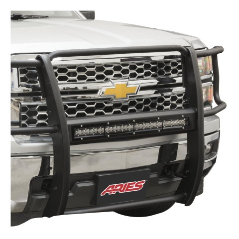 ARIES Automotive Grilles and Grille Inserts PC30OB Guard Face Plate, Pro Series, (1)30In, Bl, 30" OPEN FACE, GLOSS BLACK STEEL