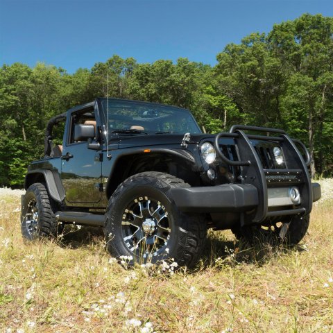 Aries Automotive Pro Series Grille Guards for 2007-2017 WRANGLER, 2018 WRANGLER JK - 2170000 Guards, Series, Steel, Black Textured Powdercoat, LED Light Bar, Jeep, Each