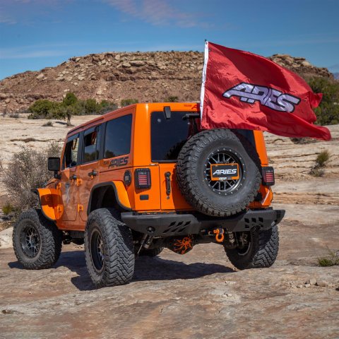 ARIES Automotive - Spare Tire Carriers for 2007-2017 WRANGLER, 2018 WRANGLER JK 2563000 Carrier, Jeep, 07-17 Wrangler