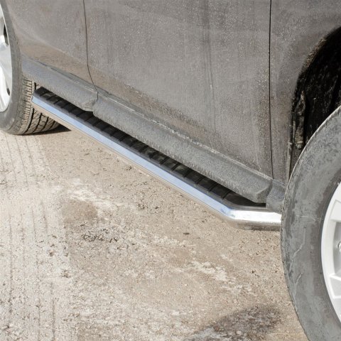 Aries Automotive AeroTread Running Boards 2051038 Boards, AeroTread, Aluminum/Stainless Steel, Polished, Wheel-to-wheel Position, 73.00 in. Length, for Nissan, Pair