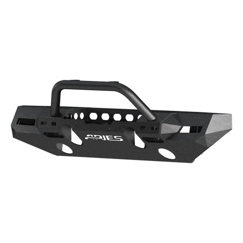 Aries Automotive TrailChaser Front Bumper with Corner and Brush Guards for 2020-2024 GLADIATOR, 2018-2024 WRANGLER - 2082088 Bumpers, Fabricated, Steel, Black Powdercoated, Textured, Front, Center Section, Guards, Guard, Jeep, Kit