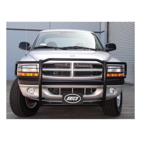 Aries Automotive Grille Guards for 1997-2004 DAKOTA, 1998-2004 DURANGO - 5041 Guard, Brush Guard, Steel, Black Powdercoated, Dodge, Each