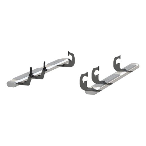 Aries Automotive 6 in. Oval Side Bar Mounting Brackets 4407 Step Brackets, Oval, Chevy, GMC, Kit