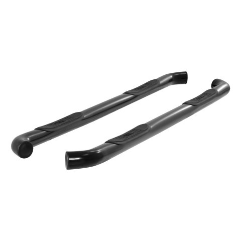 Aries Automotive 3 in. Round Side Bars 213045 Step Bars, Stainless Steel, Black Powdercoated, Gloss, 3.00 Diameter, 58.230 Length, Ford, Pair