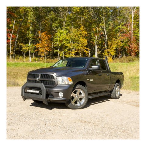 Aries Automotive AdvantEDGE 5.5 in. Bull Bars for 2011-2018 1500, 2019-2024 1500 CLASSIC, 2009-2010 RAM - 2165000 Grille Guard, Bar, in., 1-Piece, Aluminum, Black Powdercoated, Dodge, Ram, Each