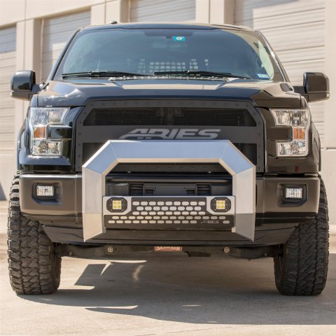 ARIES Automotive Light Mounting Bars 2154101 Bull Bar, Advantedge, Chrome W/LED'S, 09-17 SILVERADO/SIERRA 2500/3500
